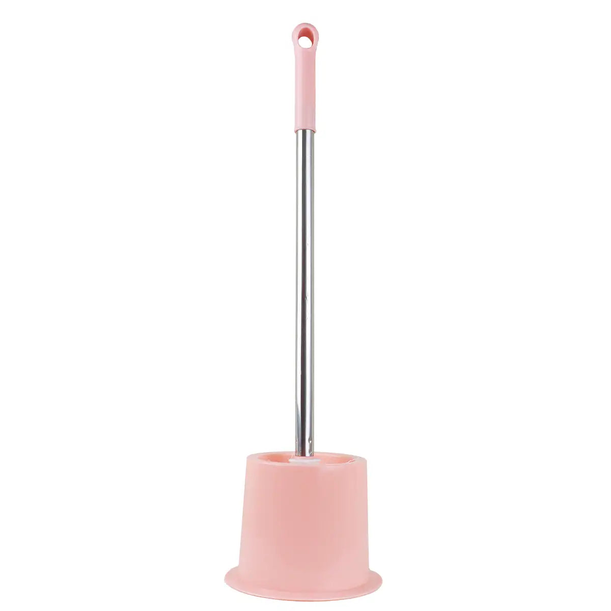 Cepillo con Base para Baño, Color Rosa Pastel