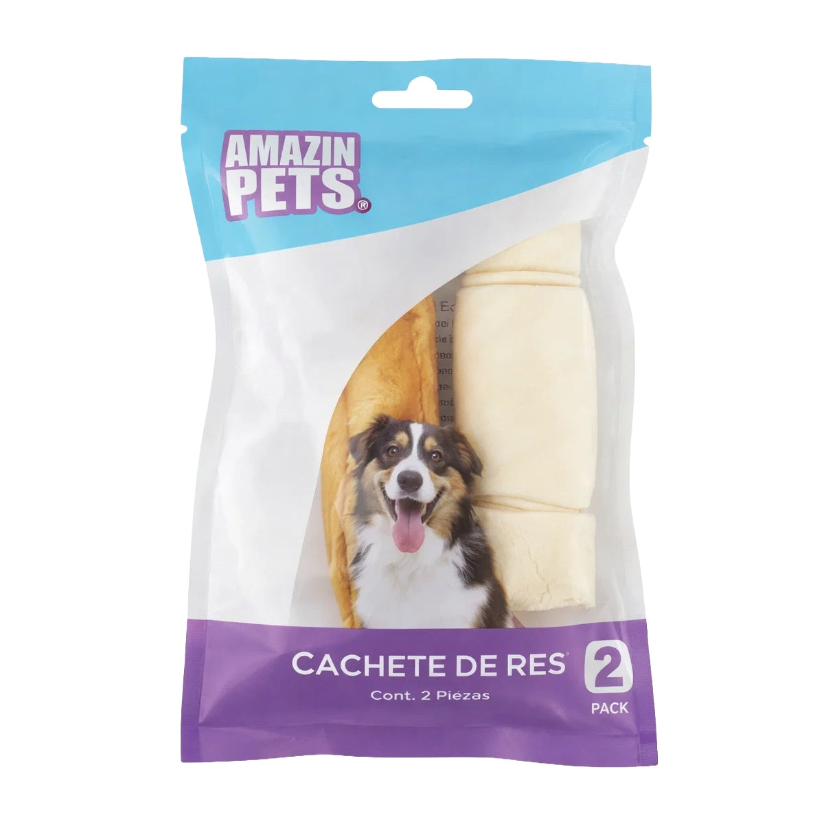 Carzana para Mascota, Cachete de Res, 2 pzas