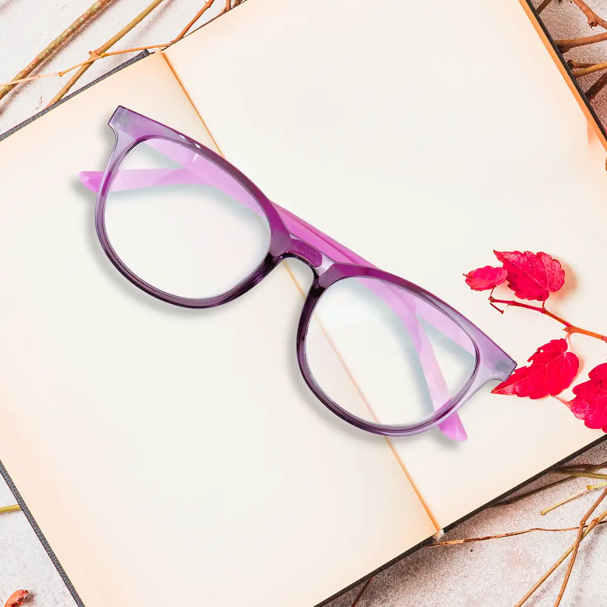 Lentes de Lectura, Color Morado, +2.00
