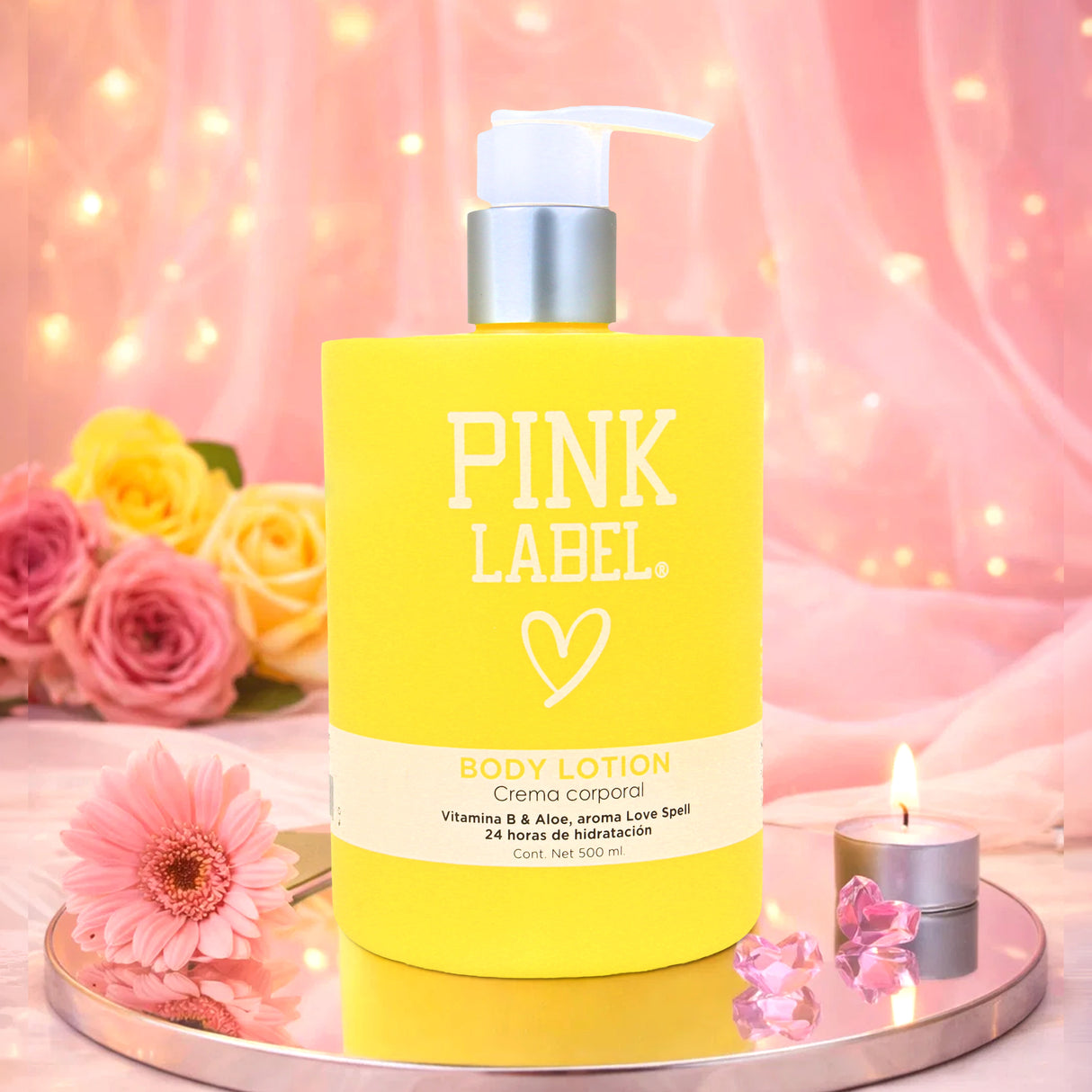 Crema Corporal, Love Spell, Pink Label, 500 ml
