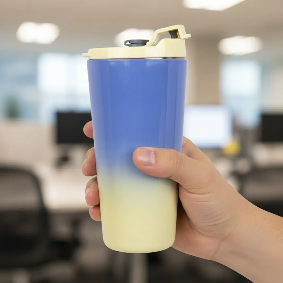 Termo de Plástico, Color Amarillo, 750 ml