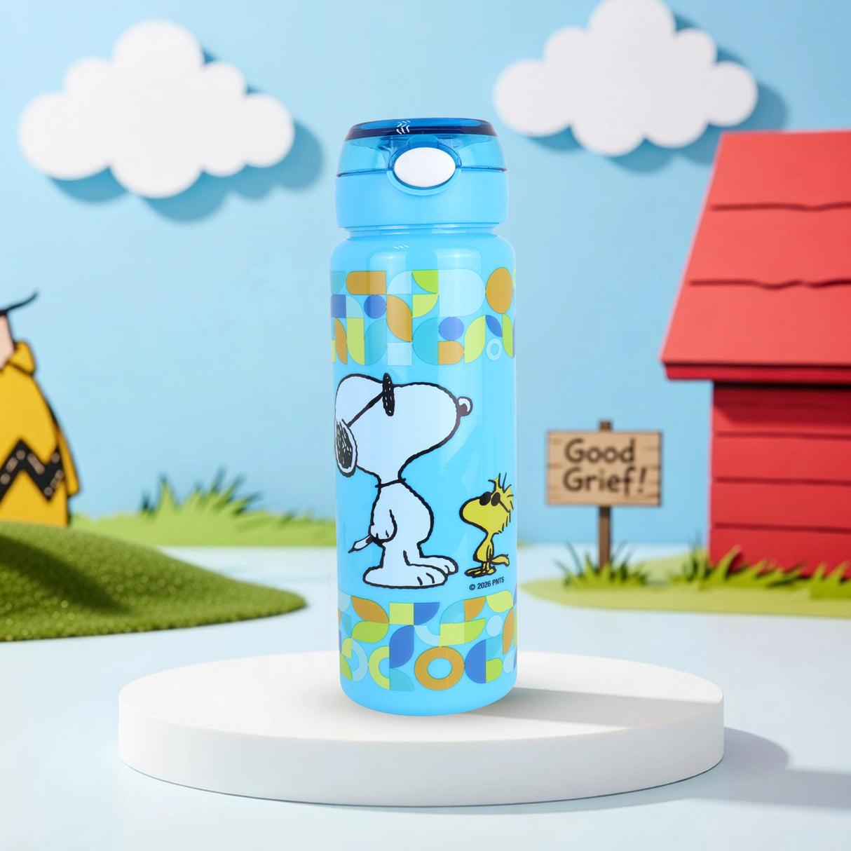 Botella de Agua, Peanuts, Color Azul, 680 ml