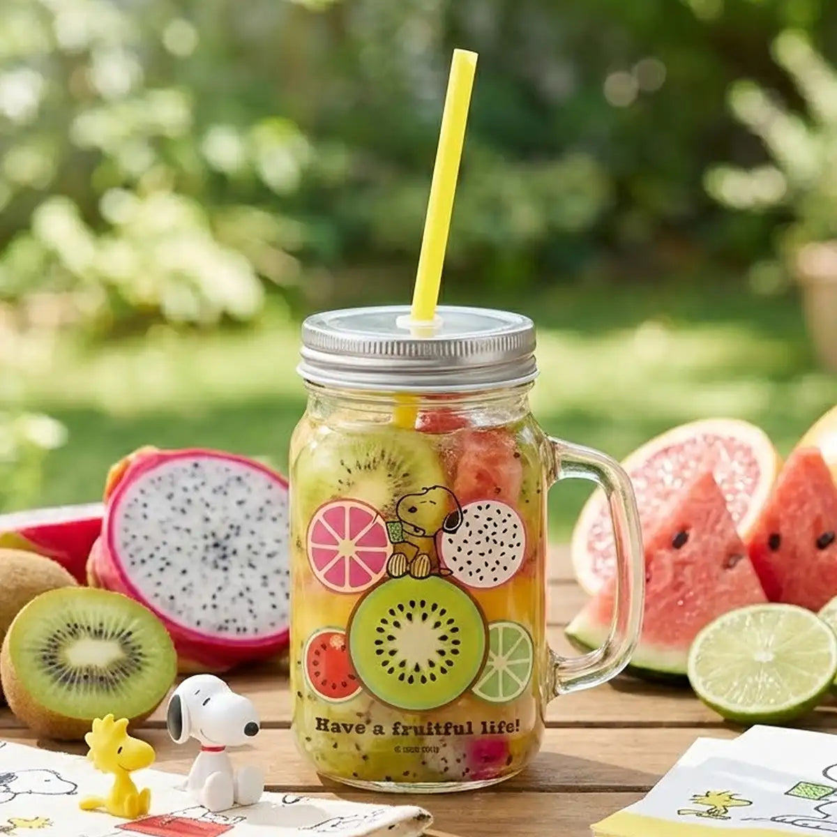 Tarro de Cristal, Snoopy, Diseño Frutas