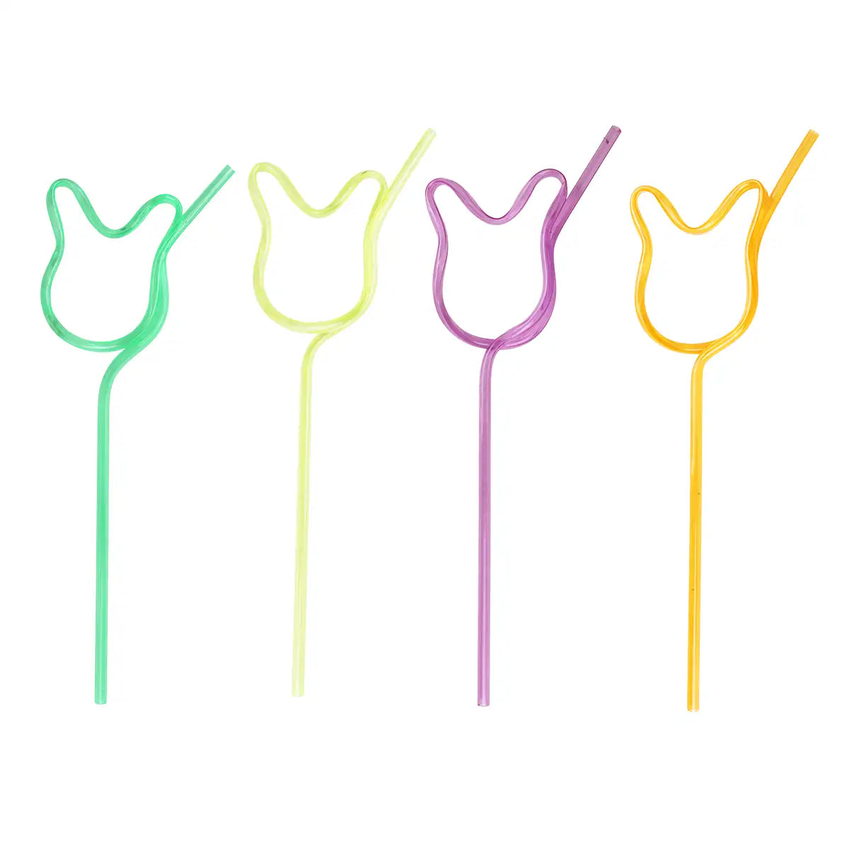 Popotes, Forma de Conejo, Colores, 4 pzas