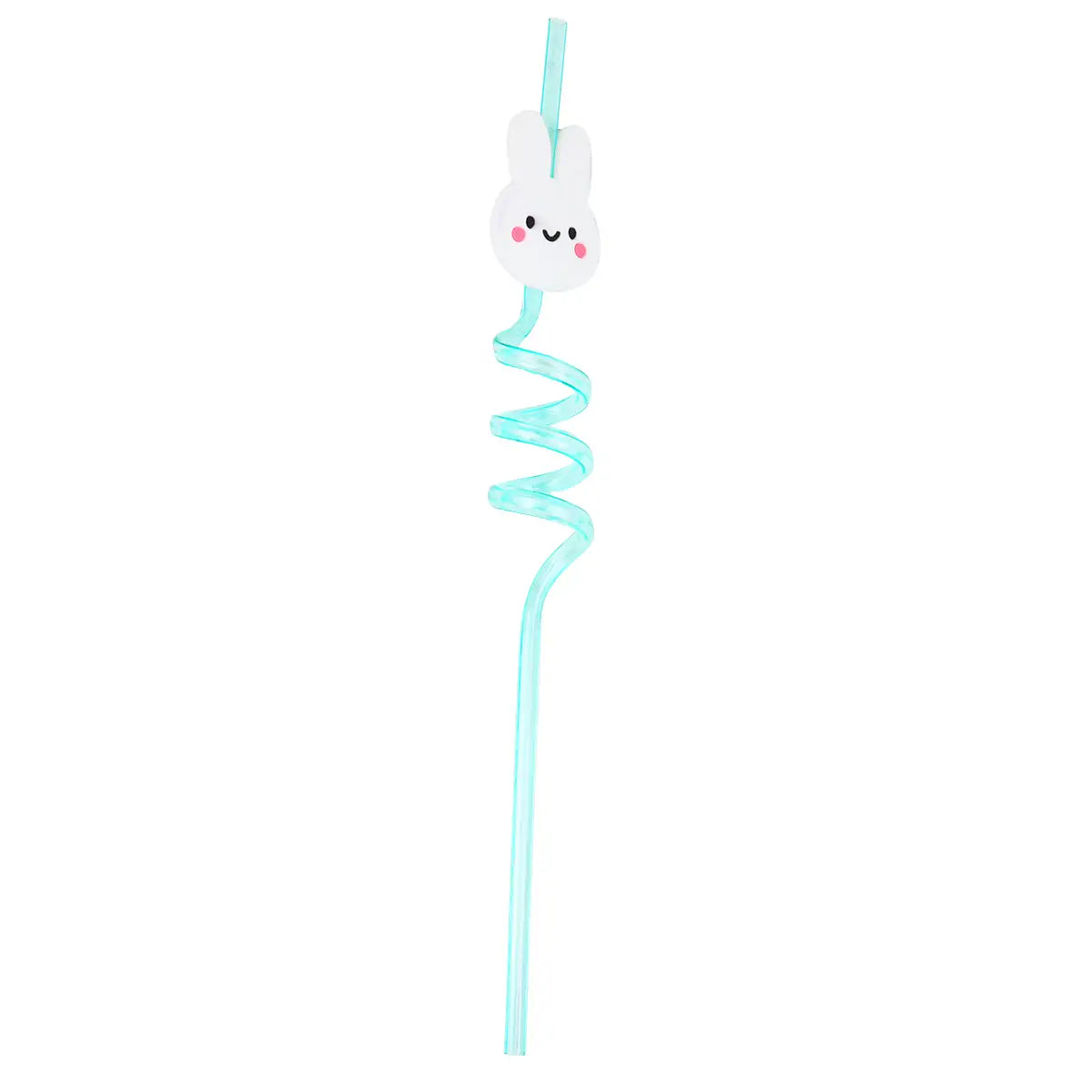Popote Torcido de Plástico, Diseño Conejito