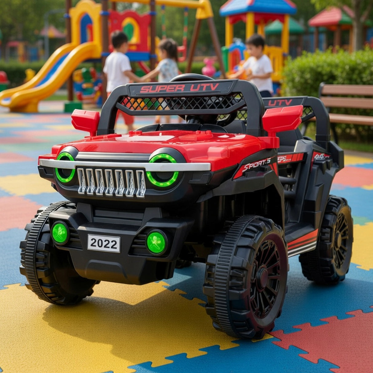 Carrito Montable para Niños, Jeep, Color Rojo
