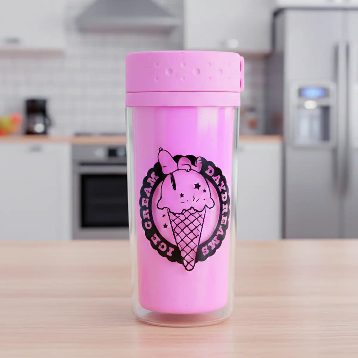 Termo para Café, Peanuts, Color Rosa