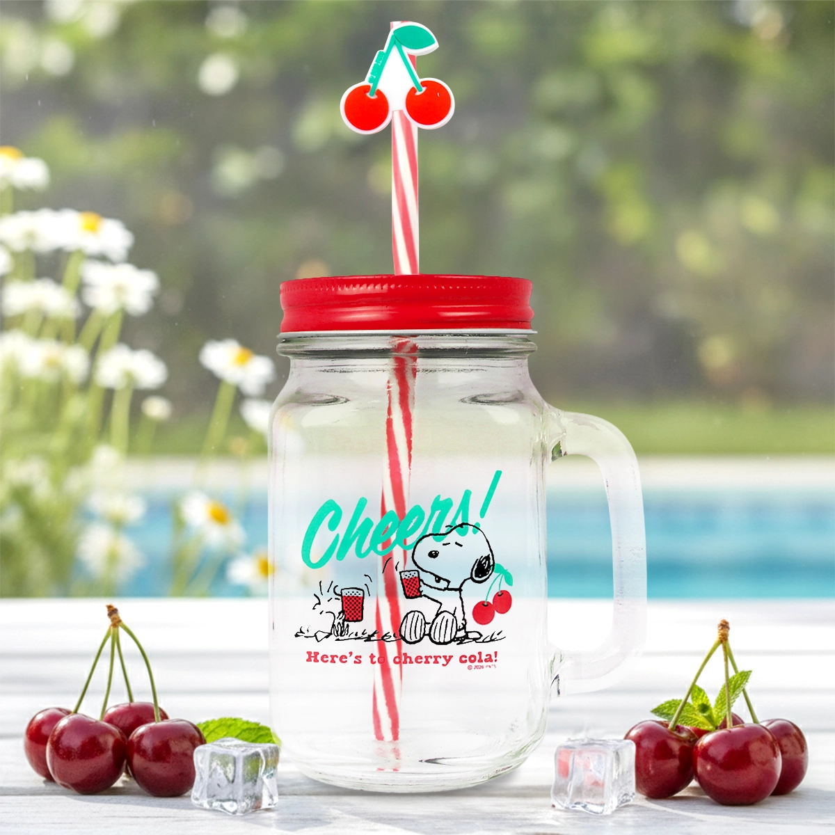 Tarro de Cristal, Peanuts, Diseño Cereza, 500 ml
