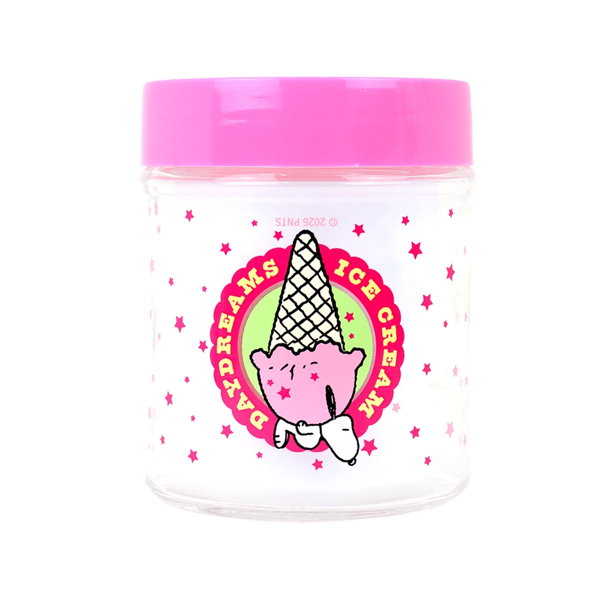 Frasco, Peanuts, Tapa Color Rosa, 330 ml