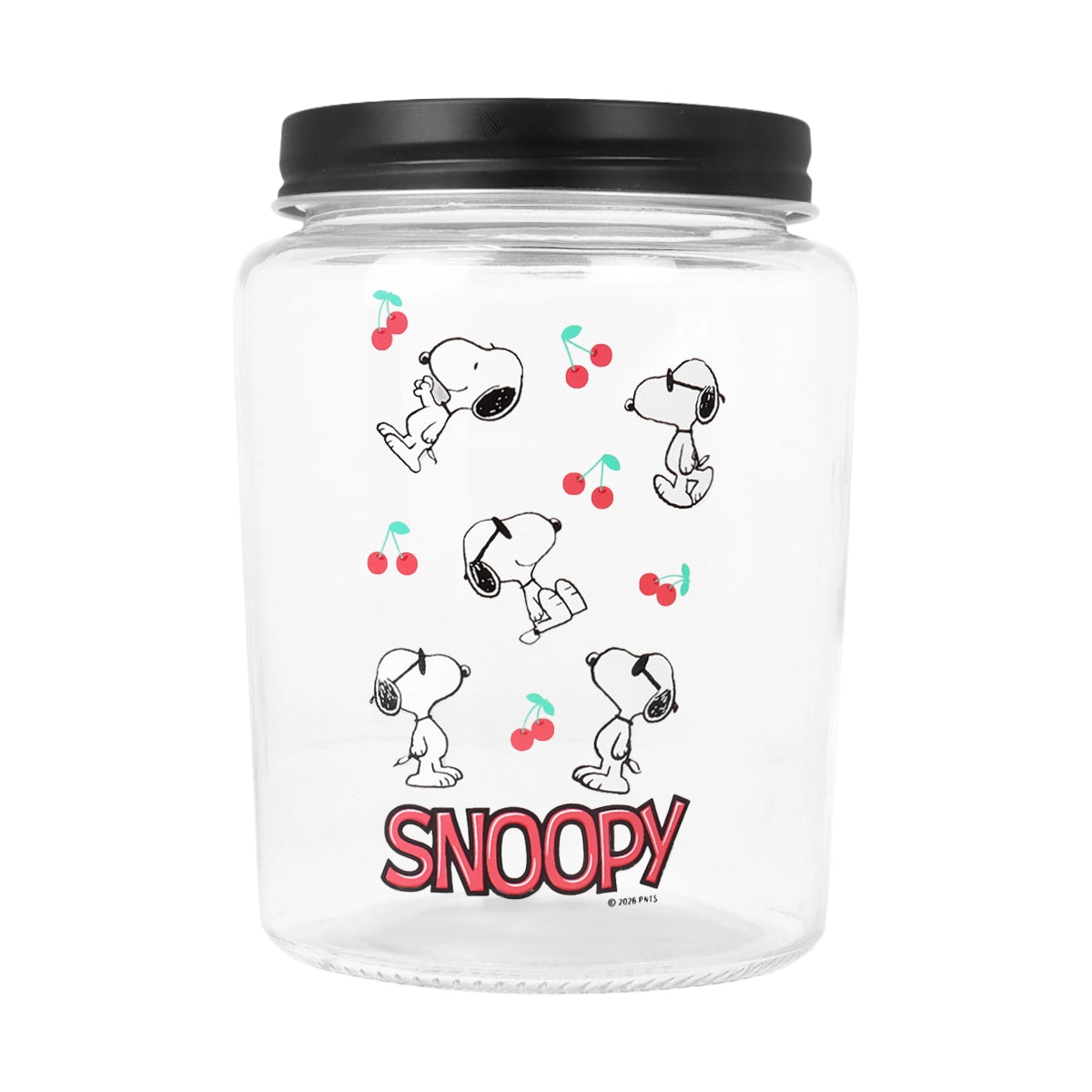 Frasco, Peanuts, Tapa Color Negro, 1 L
