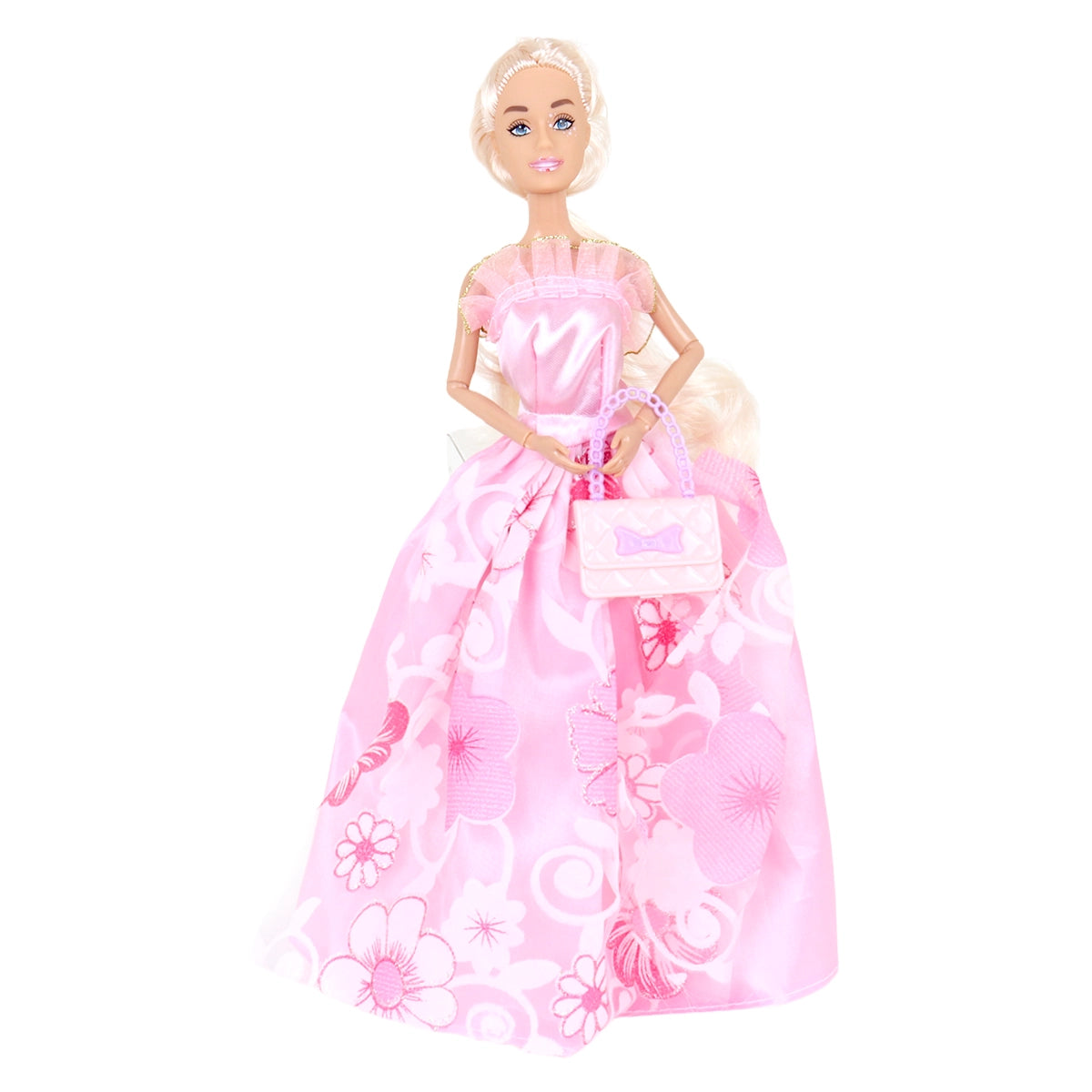 Muñeca con Vestido de Fiesta, Color Rosa