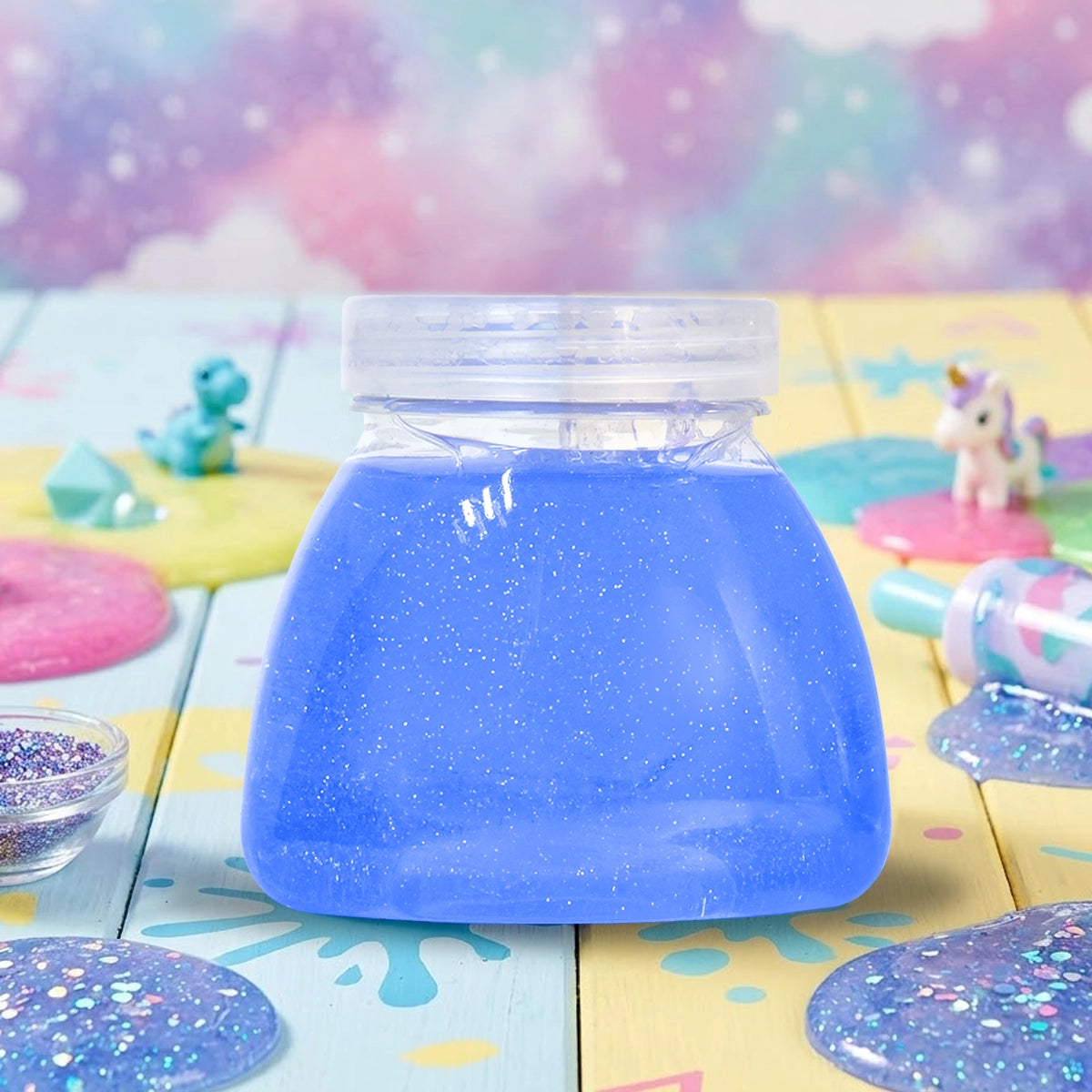Slime con Glitter, Color Azul, 260 gr