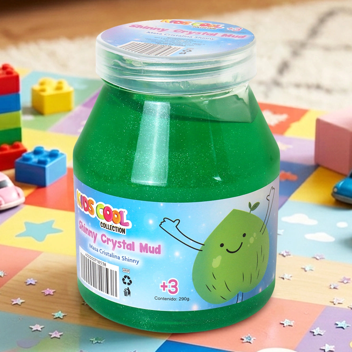 Slime Brillante, Color Verde, 290 gr