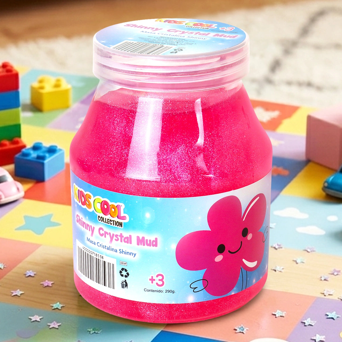 Slime Brillante, Color Rosa, 290 gr