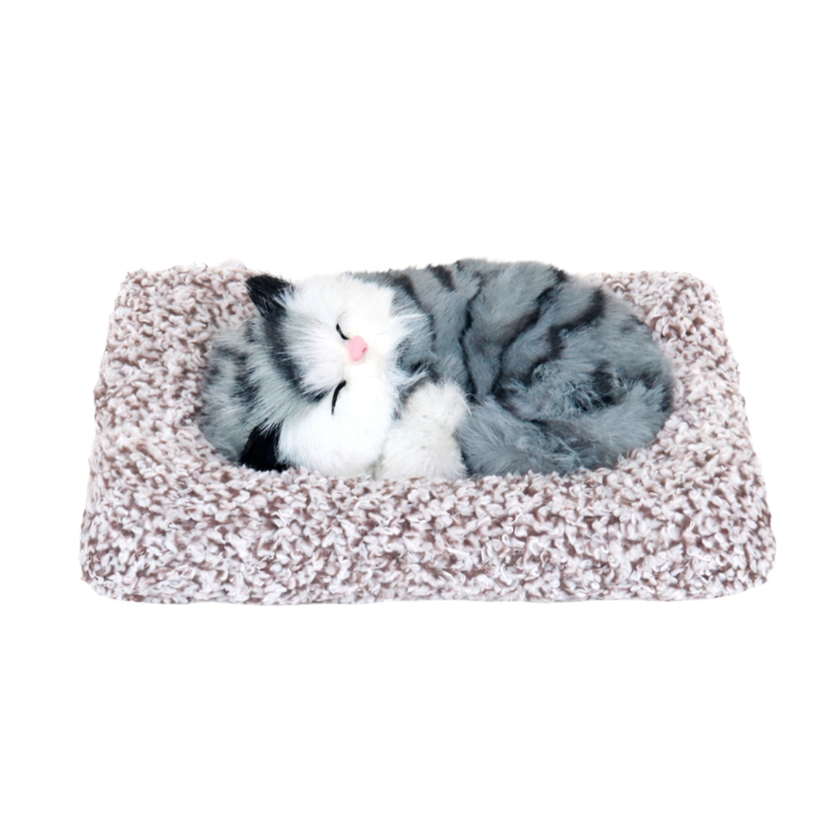 Gatito Dormido con Sonido, Color Gris