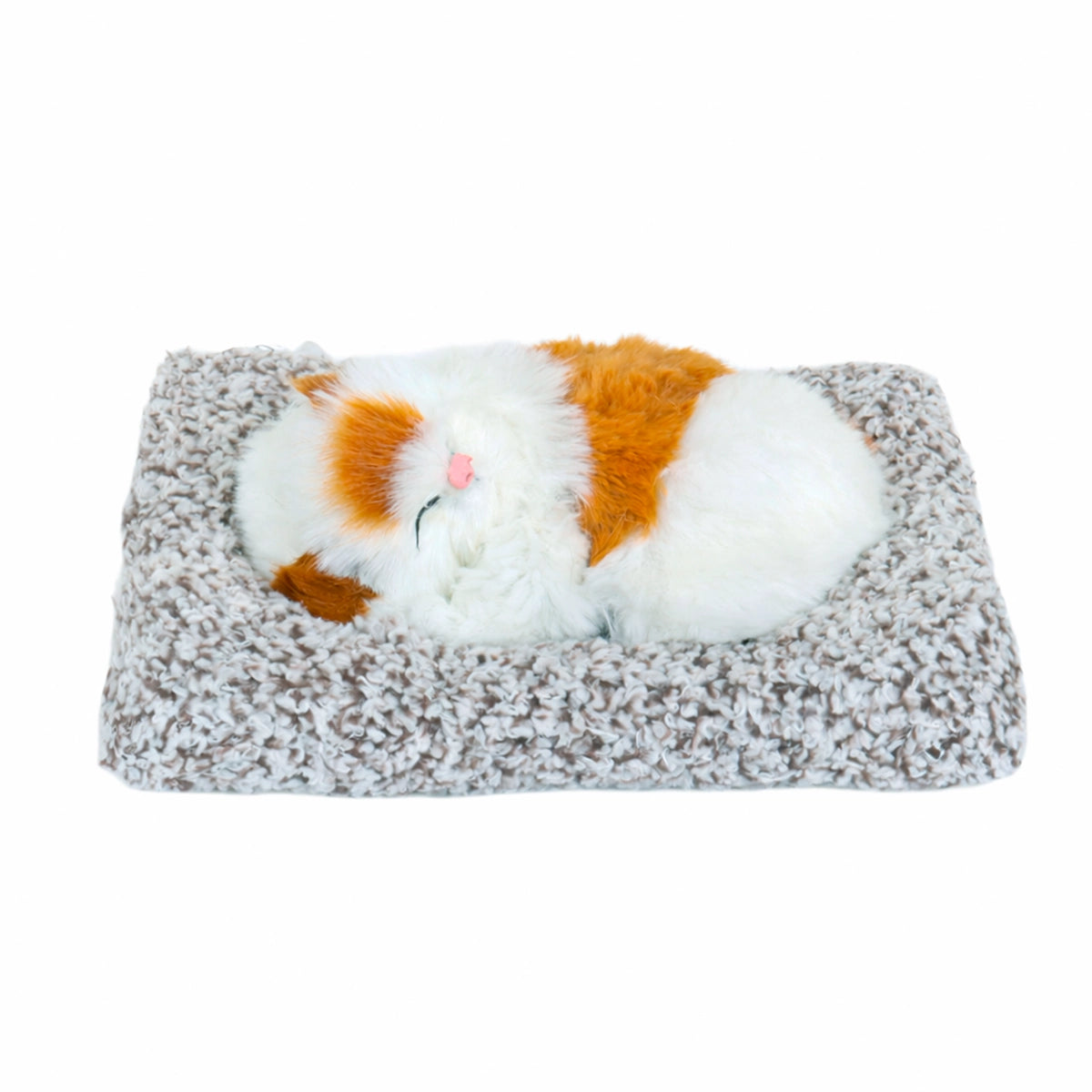 Gatito Dormido con Sonido, Color Blanco y Café