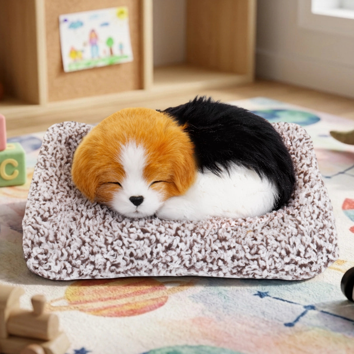 Perrito Dormido con Sonido, Color Negro y Café