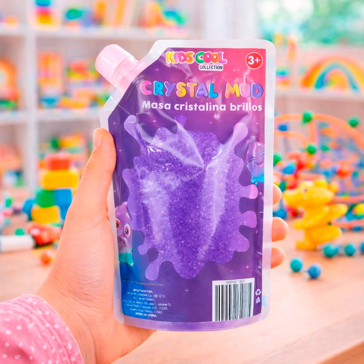 Slime con Glitter, Color Morado, 500 gr