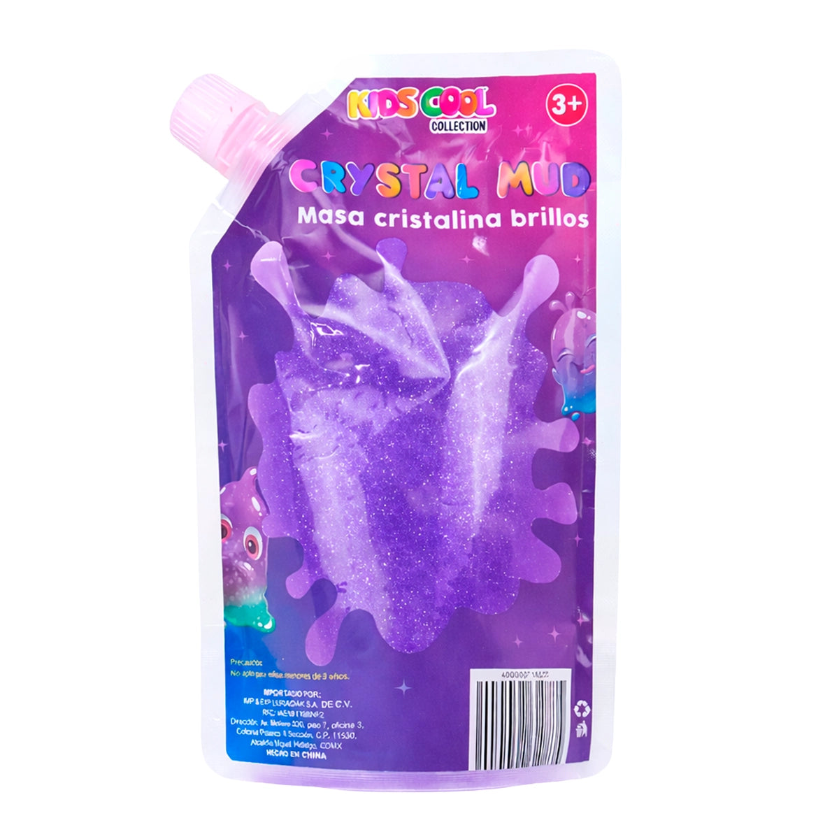 Slime con Glitter, Color Morado, 500 gr