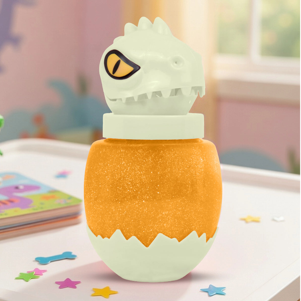 Slime, Dinosaurio, Color Amarillo, 290 gr