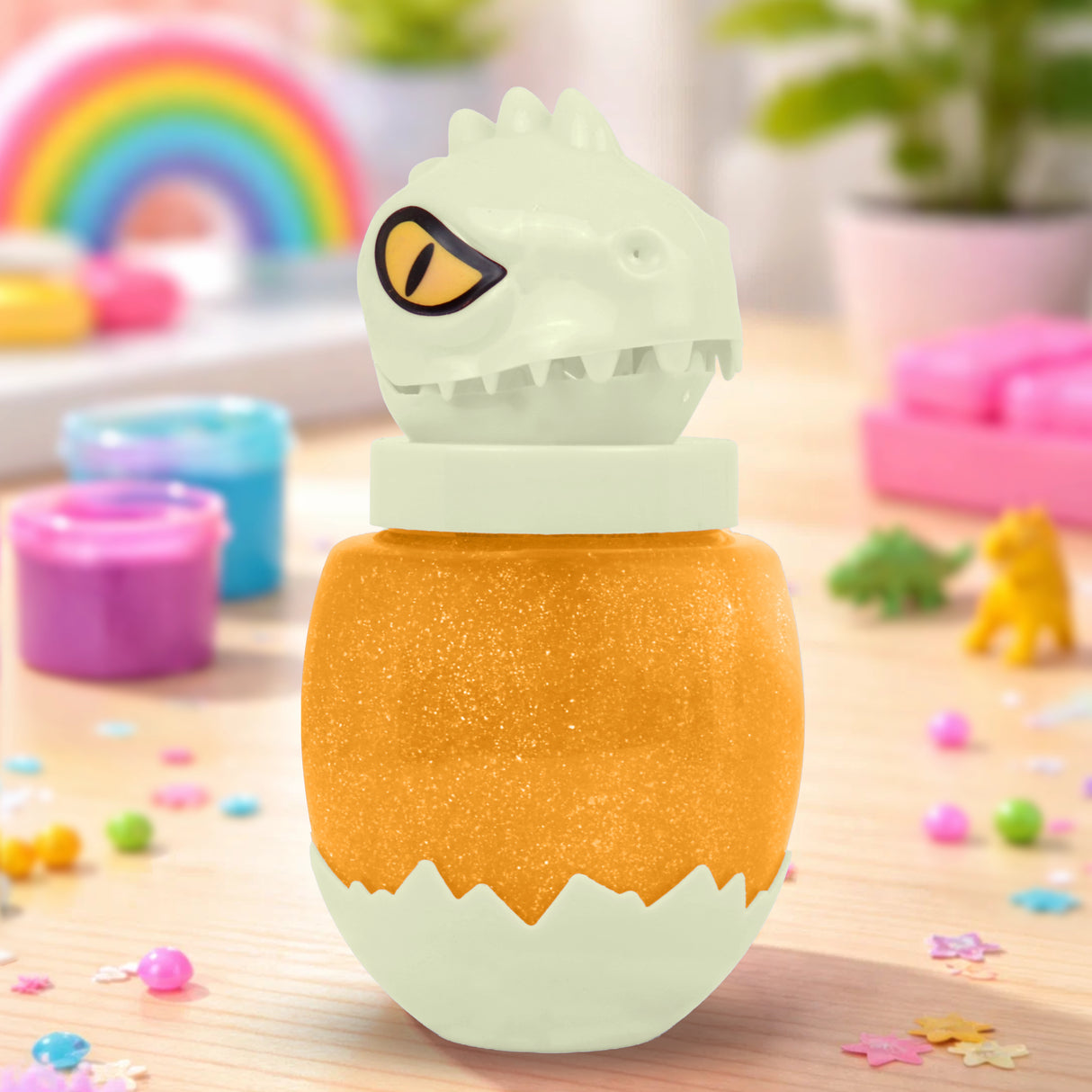 Slime, Dinosaurio, Color Amarillo, 290 gr