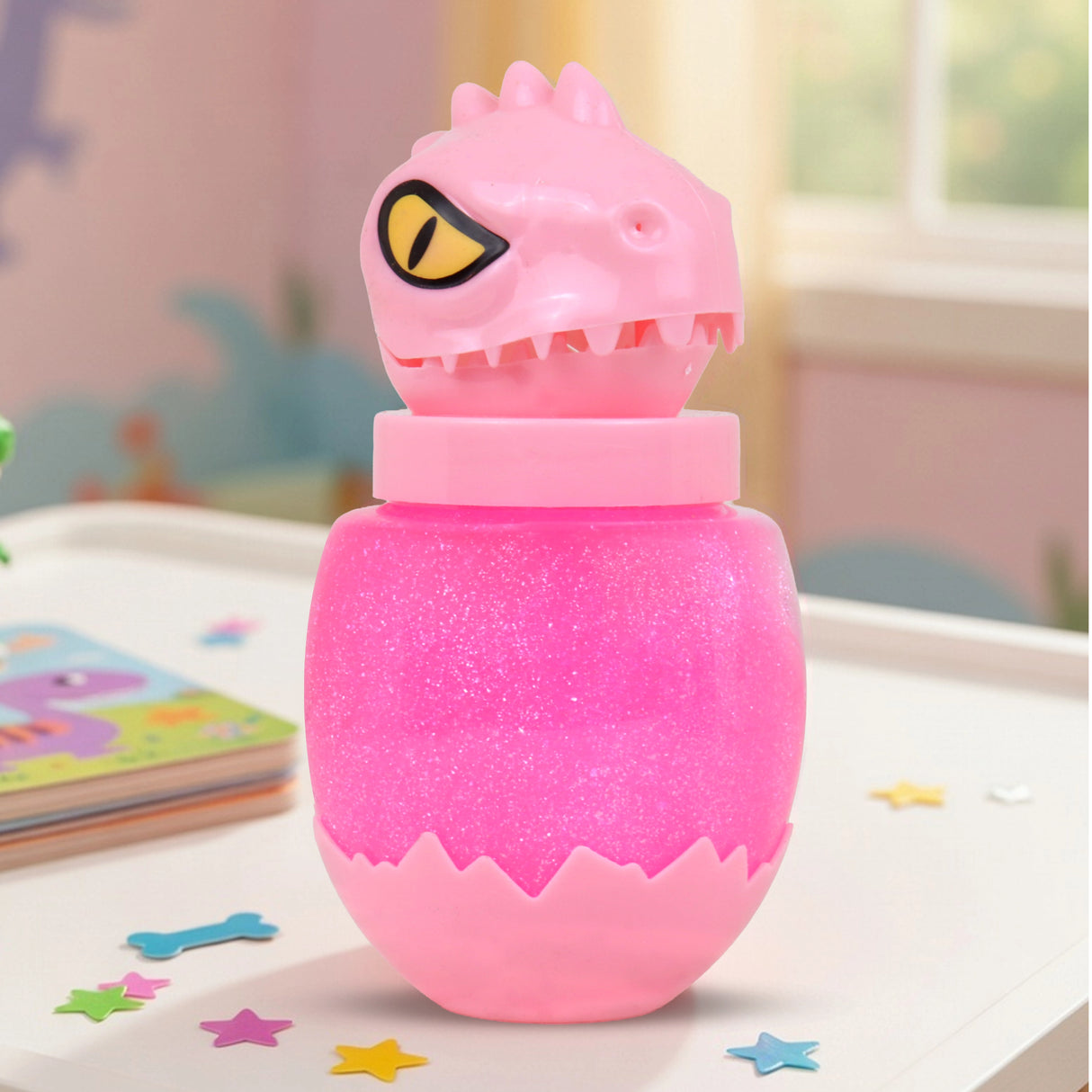 Slime, Dinosaurio, Color Rosa, 290 gr