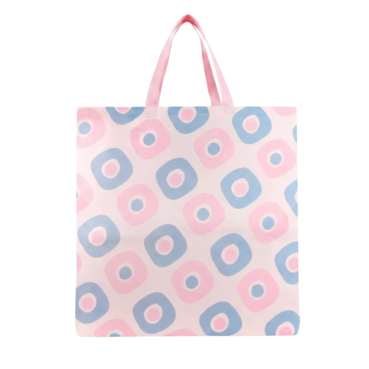 Bolsa Reutilizable Plegable, Color Rosa y Azul