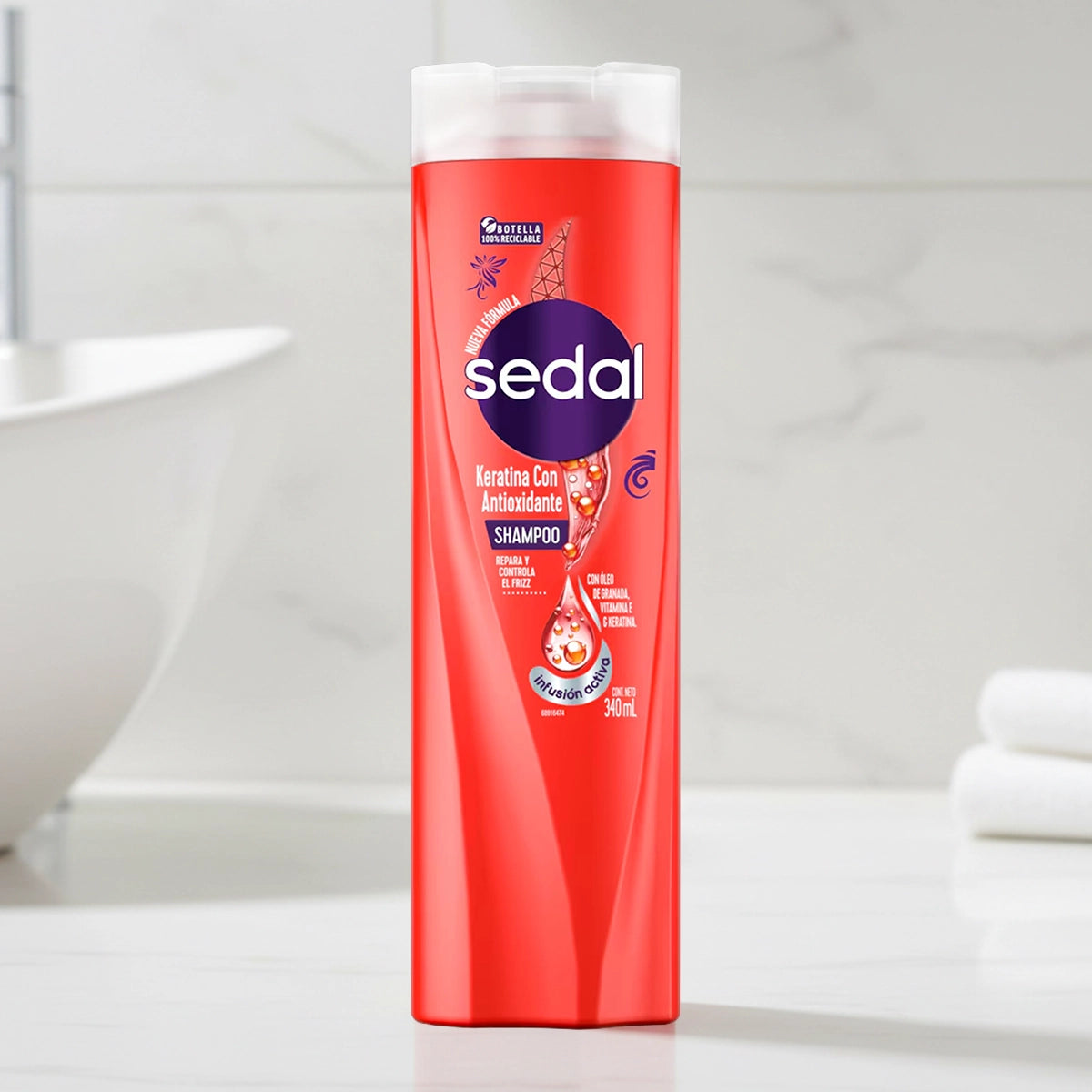 Shampoo Sedal Keratina con Antioxidante, 190 ml