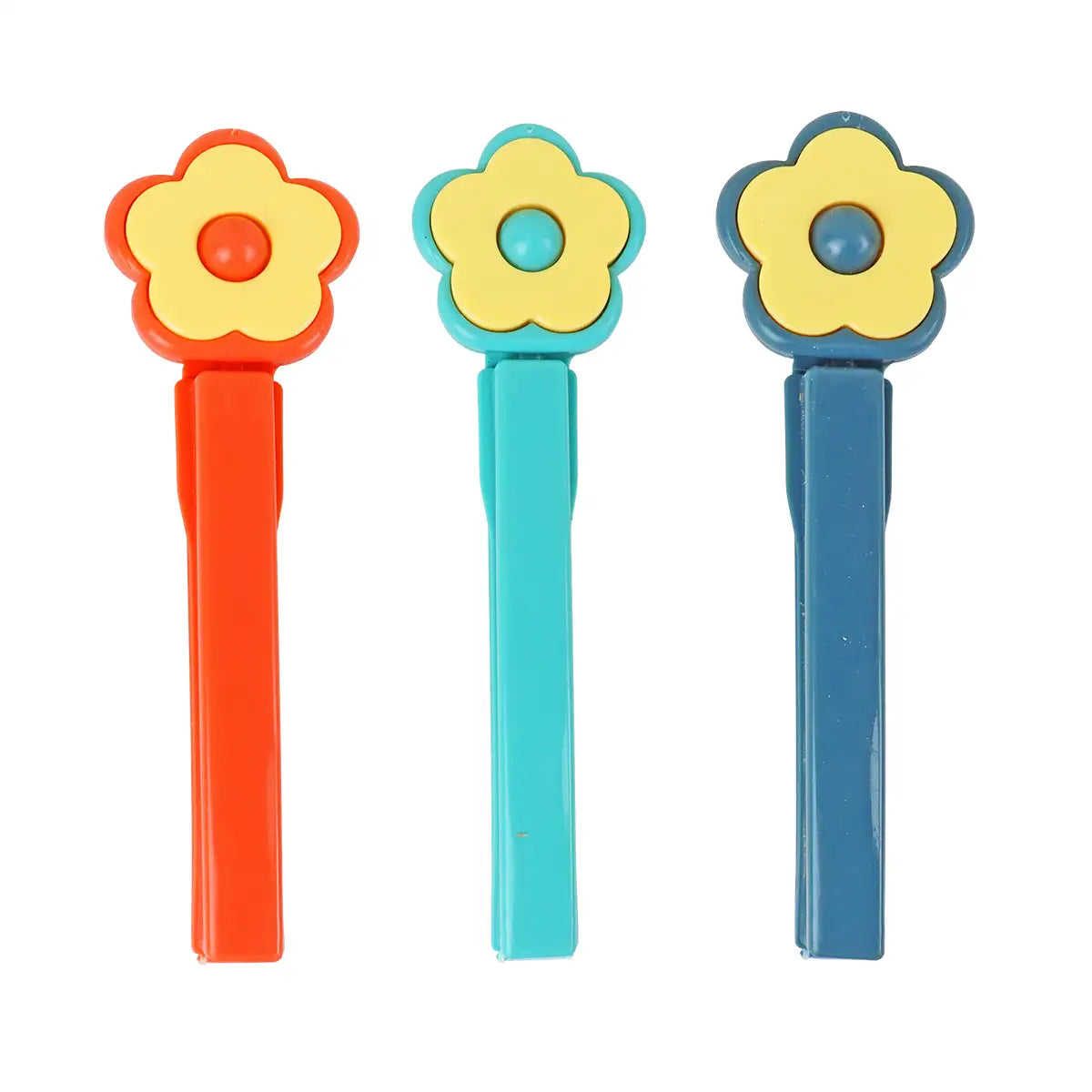 Clip Sellador para Alimentos, Flor, 3 pzas