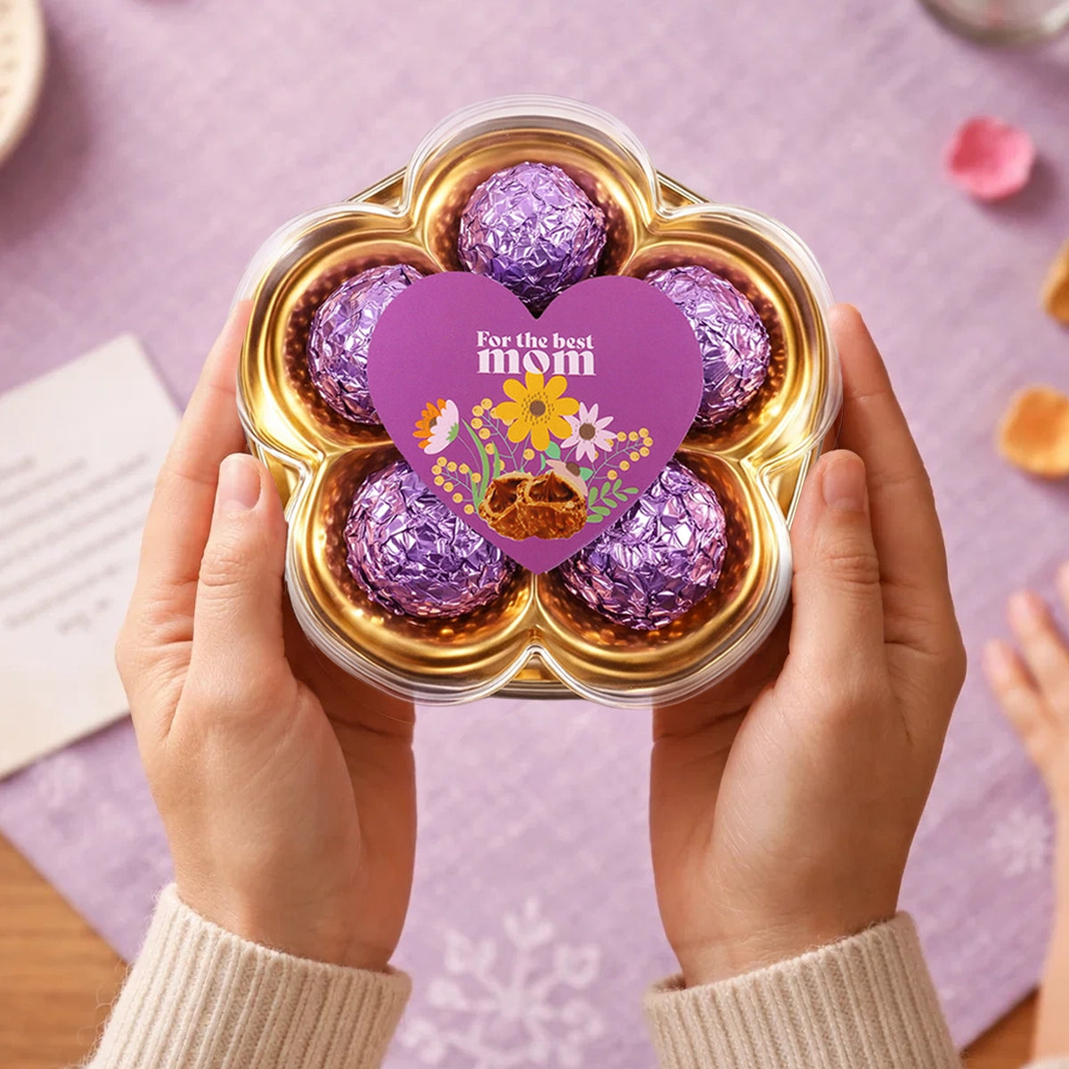Trufas de Chocolate, Flor, 5 pzas