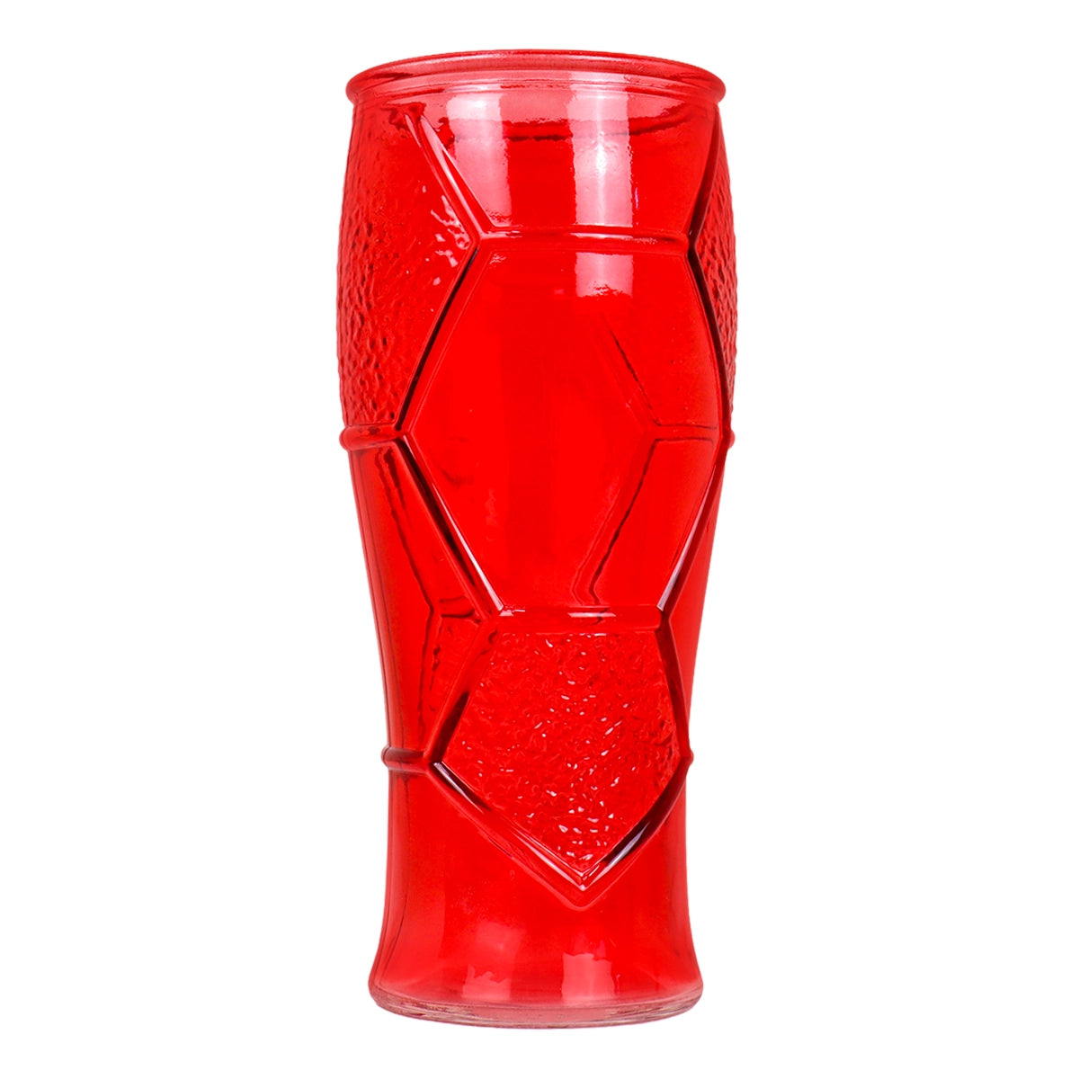 Vaso de Cristal Mundialero, Color Rojo