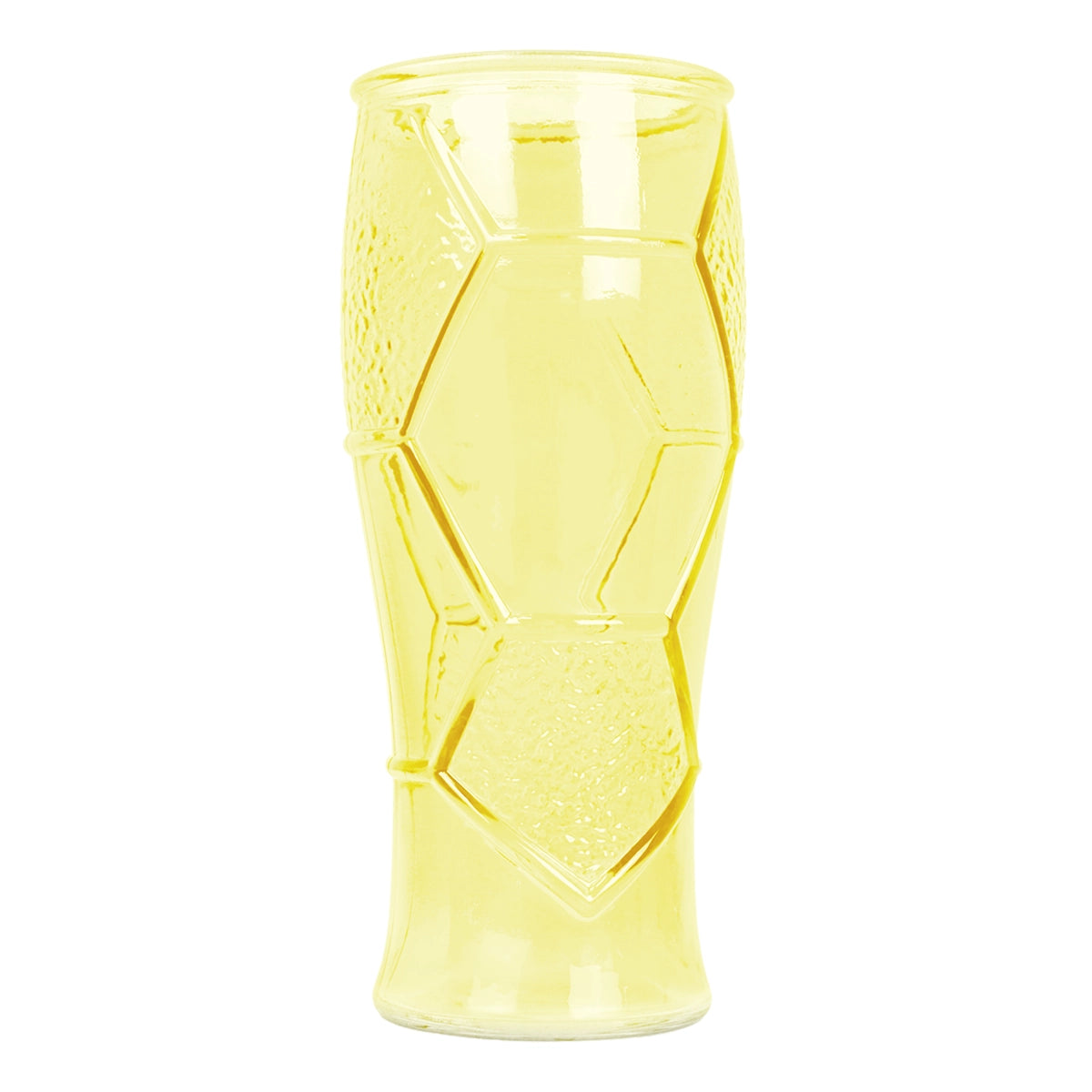 Vaso de Cristal Mundialero, Color Amarillo