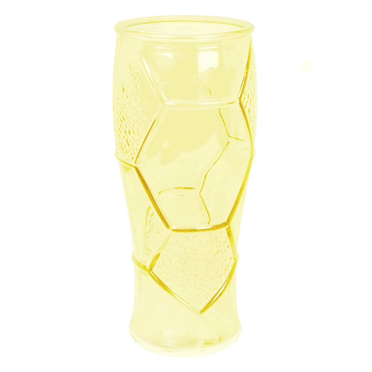 Vaso de Cristal Mundialero, Color Amarillo