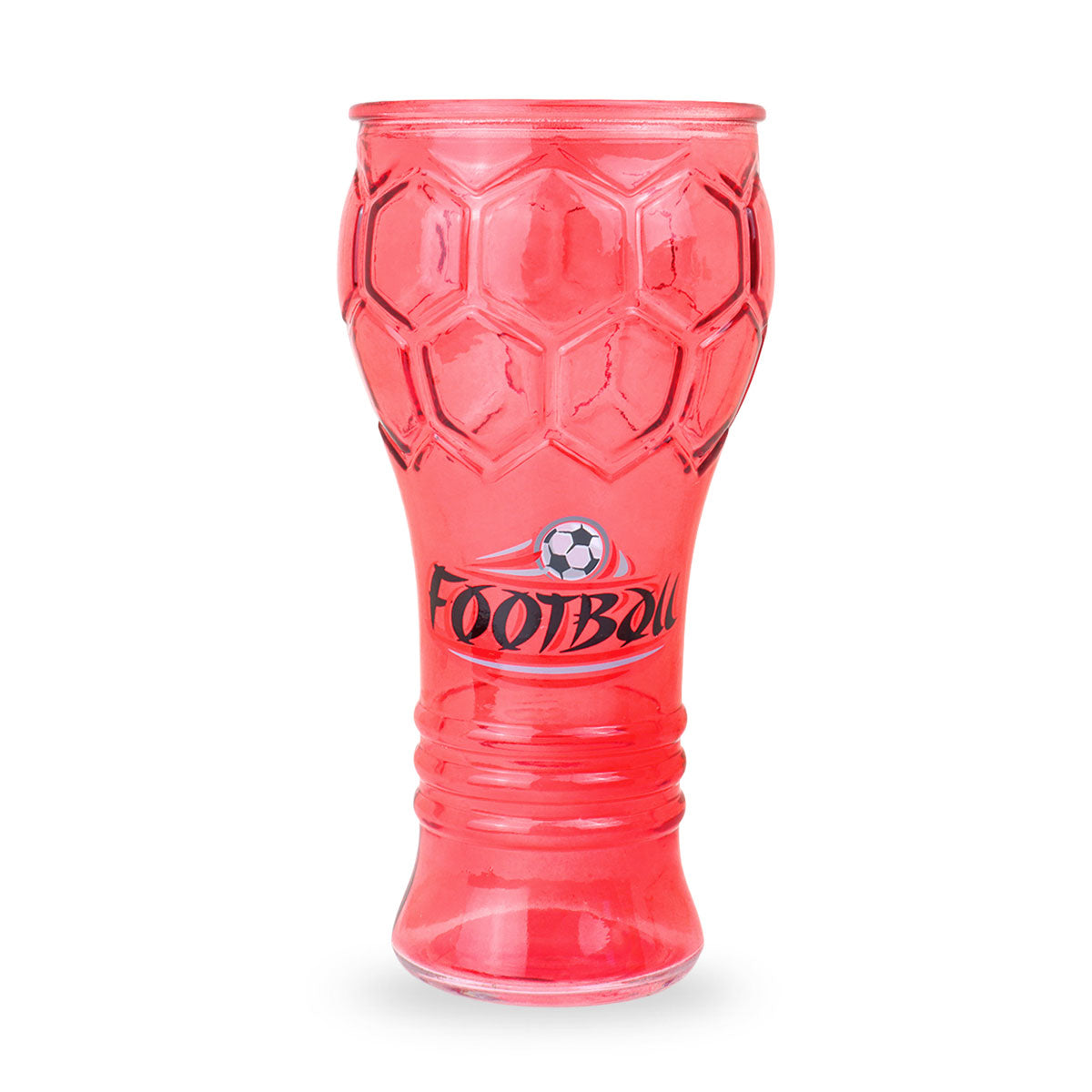 Football, Vaso de Cristal, Color Rojo