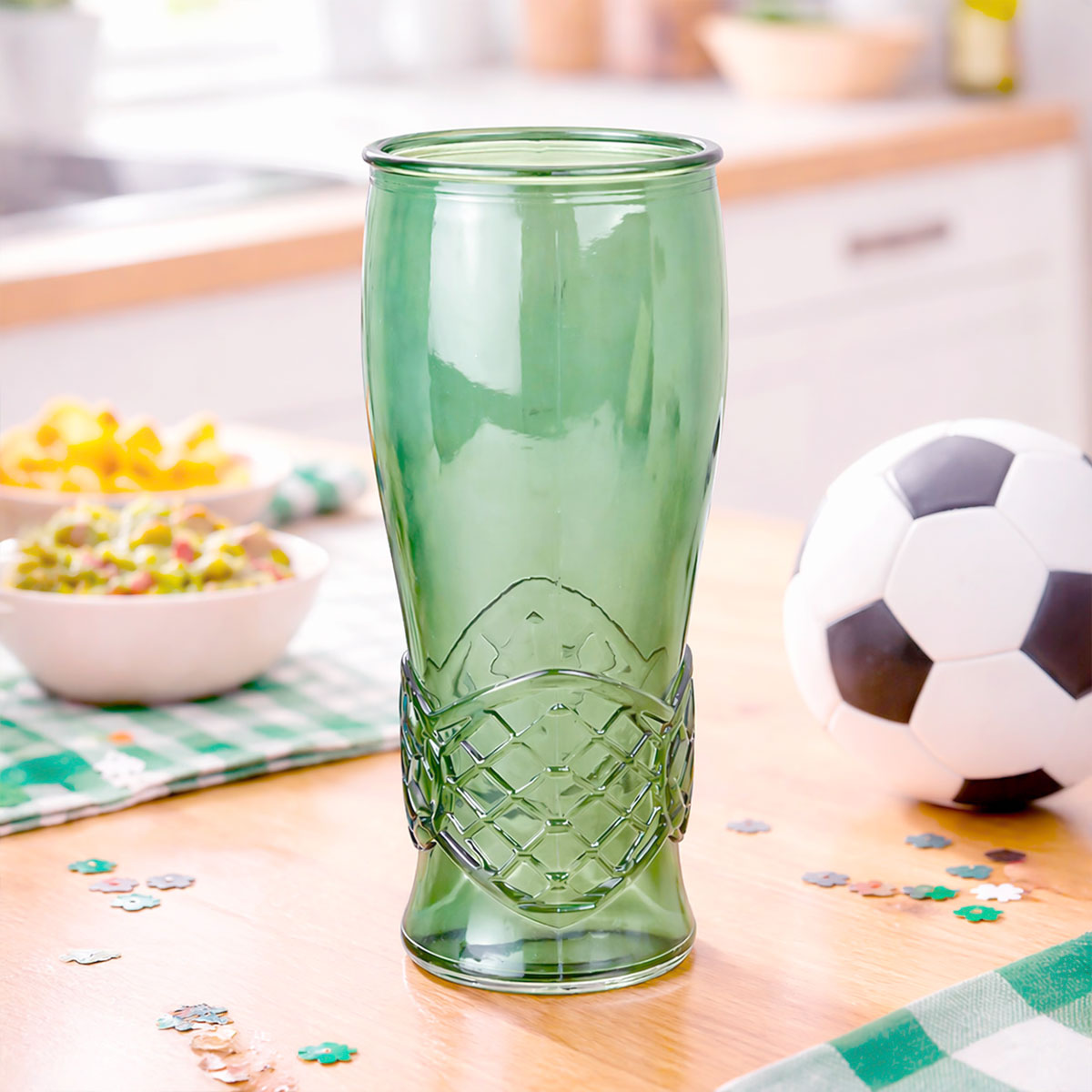 Balón, Vaso Cristal, Color Verde