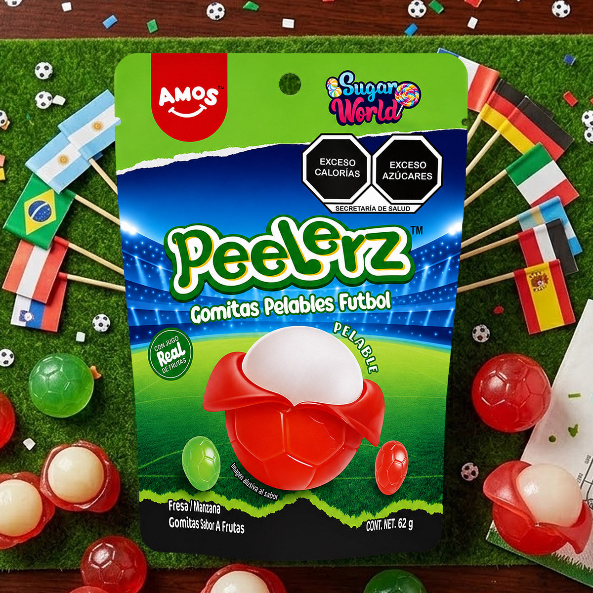 18 05PEELERZ GUMMY SOCCER 62GR