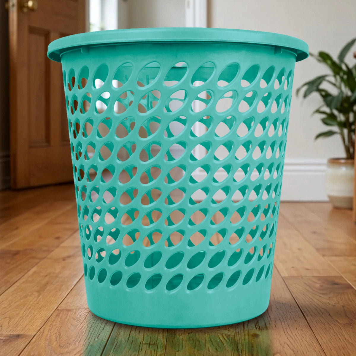 Cesto de Plástico Calado, Color Verde