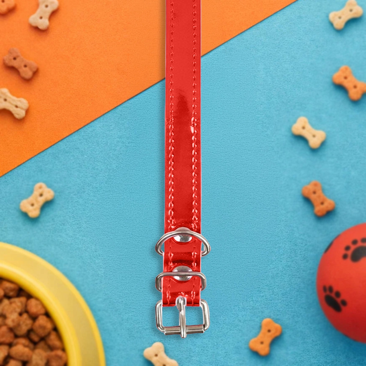 Collar para Mascota, Vinil, Color Rojo