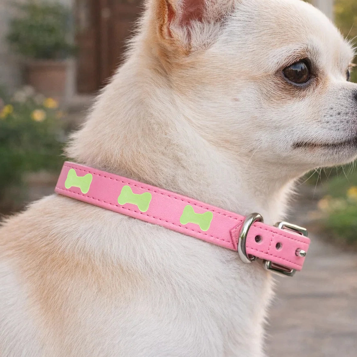 Collar para Mascota, Vinil, Color Rosa