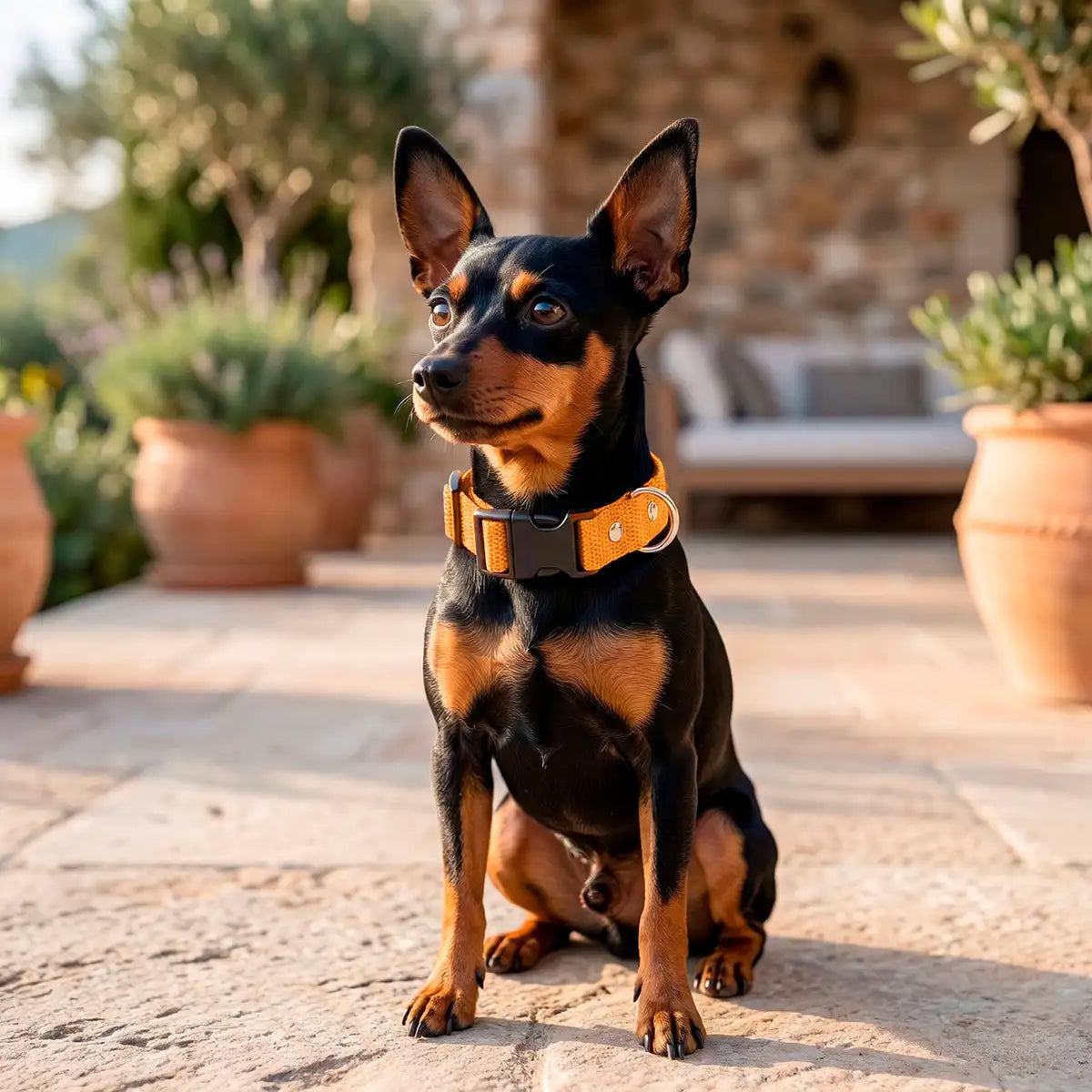Collar para Mascota, Color Naranja Brillante