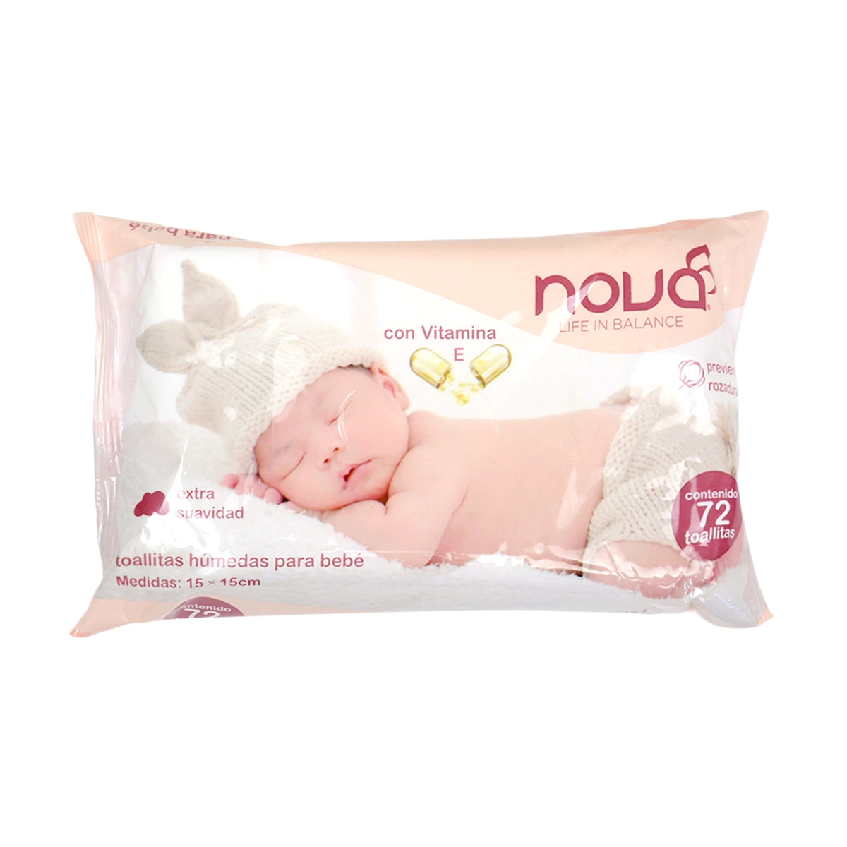 Toallitas Húmedas para Bebé, Vitamina E, Nova