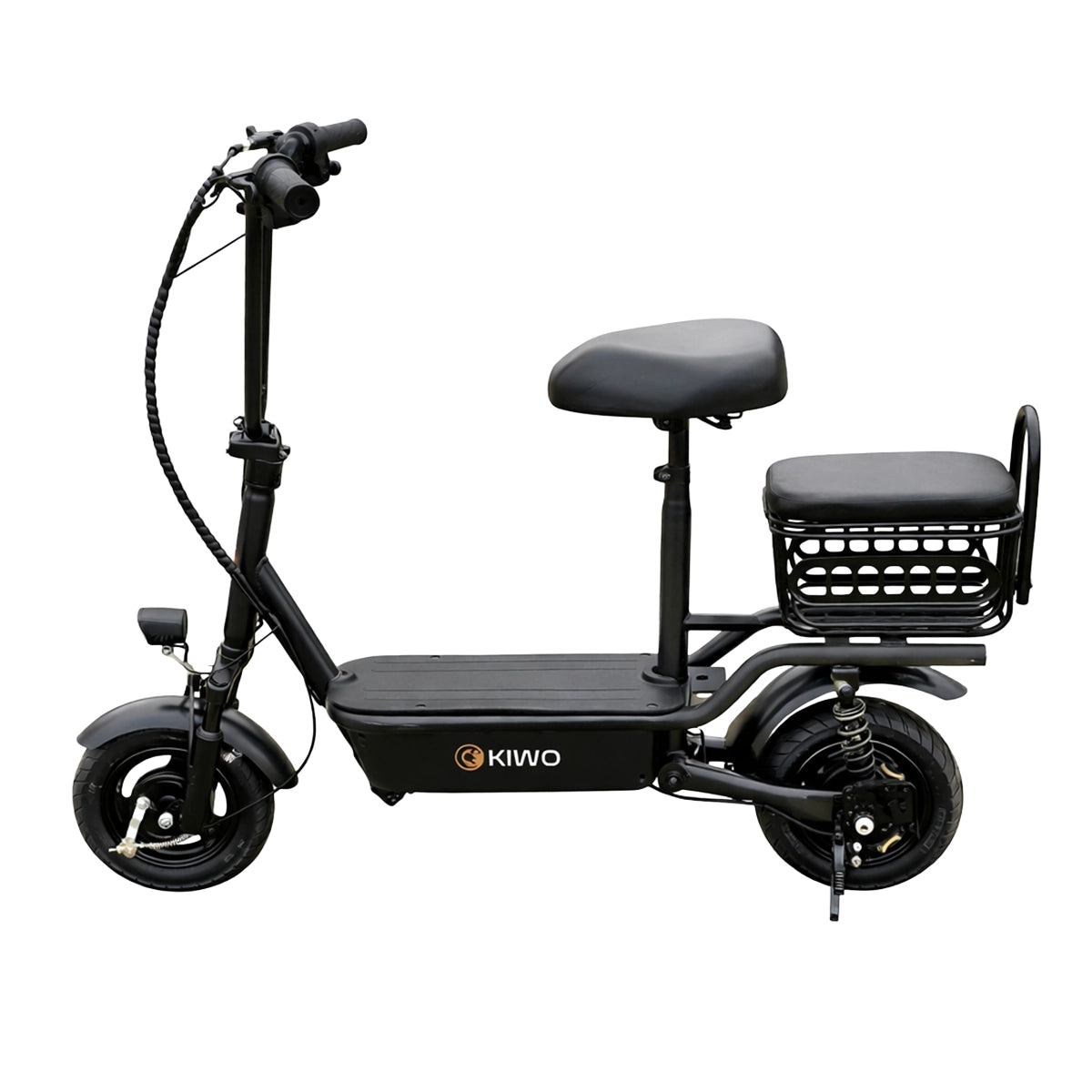 Scooter Eléctrico con Asiento, Color Negro