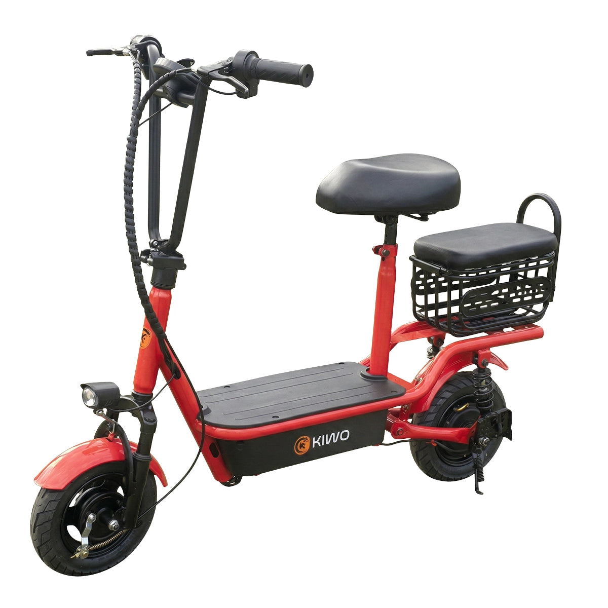 Scooter Eléctrico con Asiento, Color Rojo