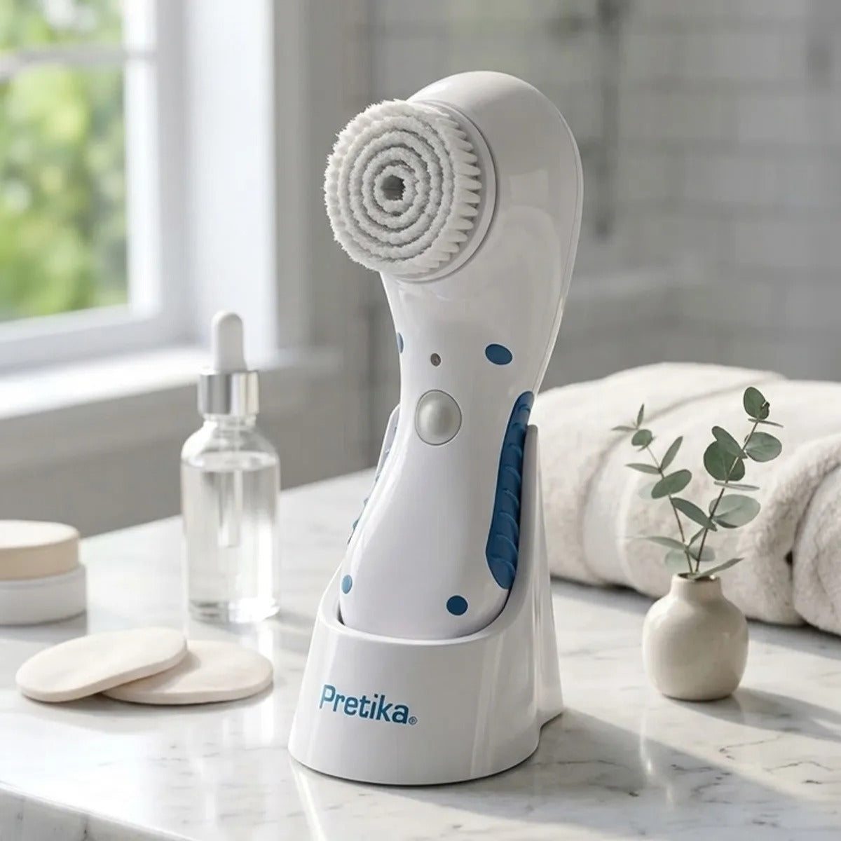 Cepillo Facial Exfoliante con Cabezal 360°, Pretika