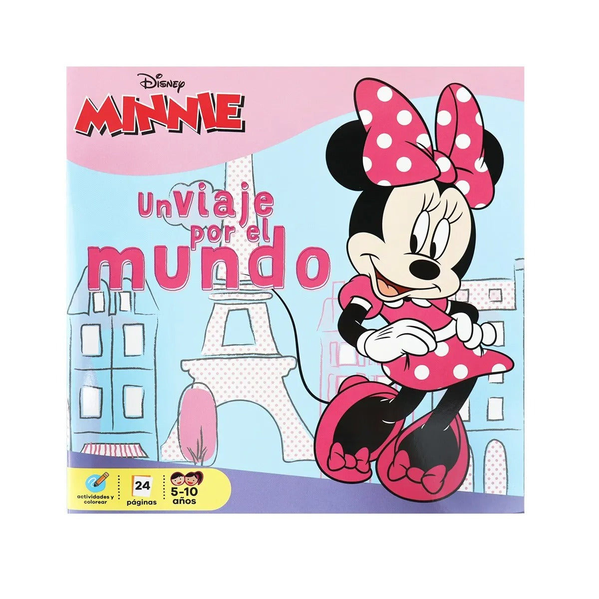 Libro para Colorear, Un Viaje por el Mundo, Minnie