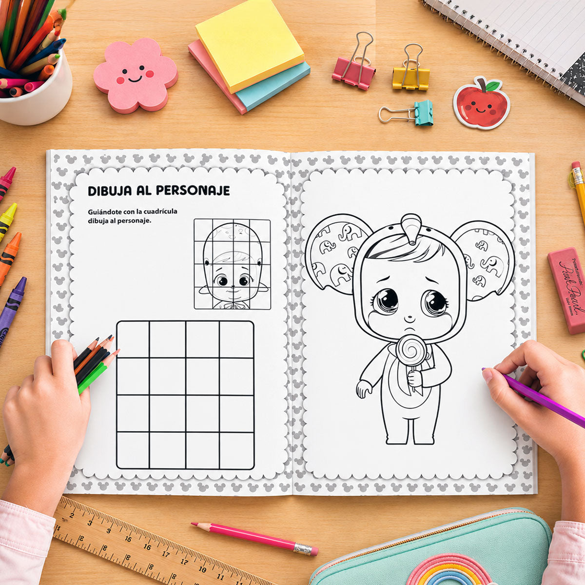 Libro para Colorear con Crayones, Bebés Llorones