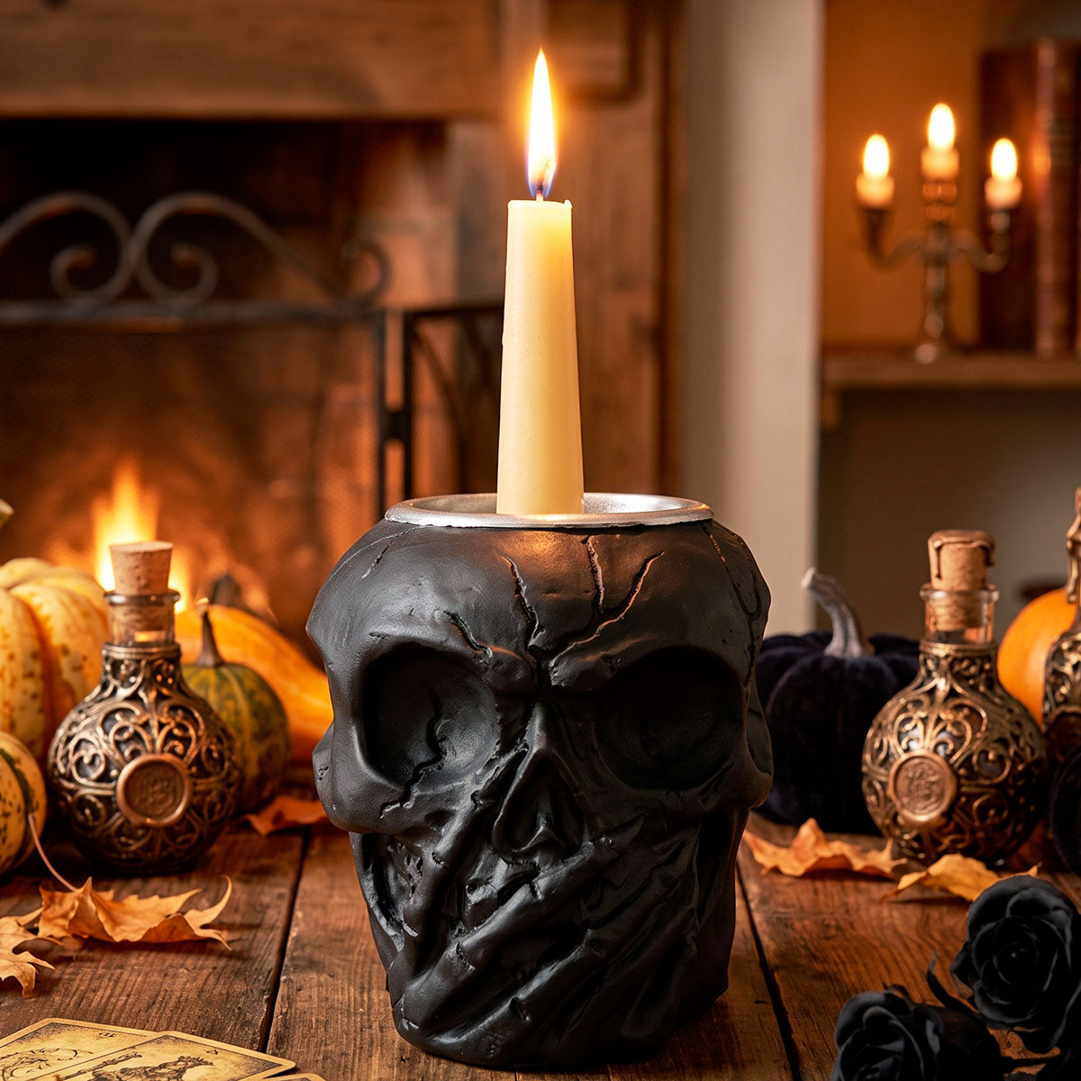 Calavera, Portavela de Cerámica