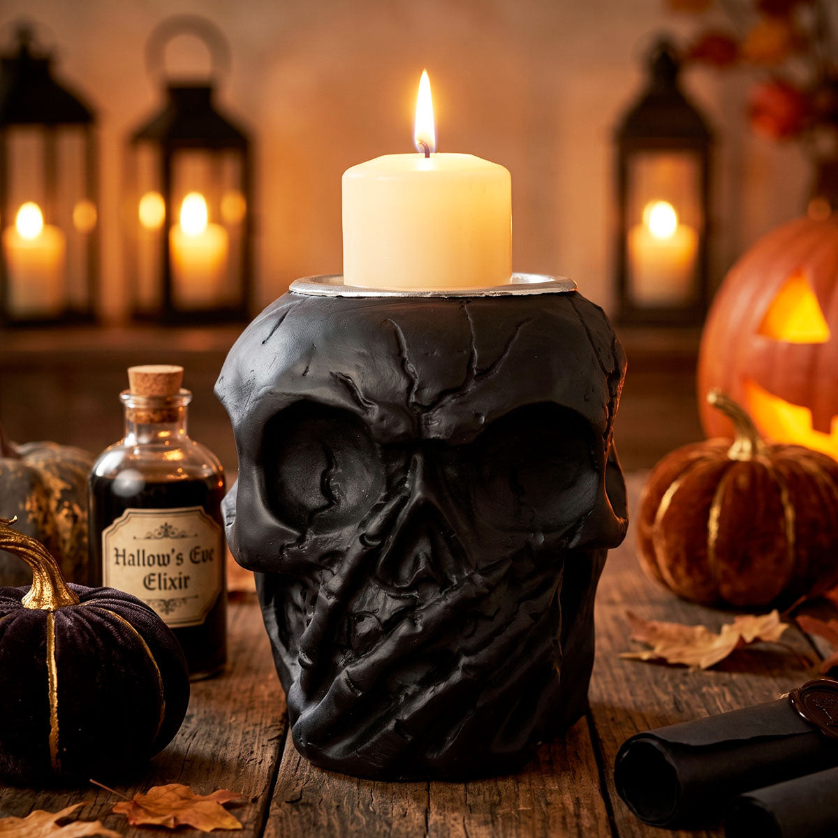 Calavera, Portavela de Cerámica