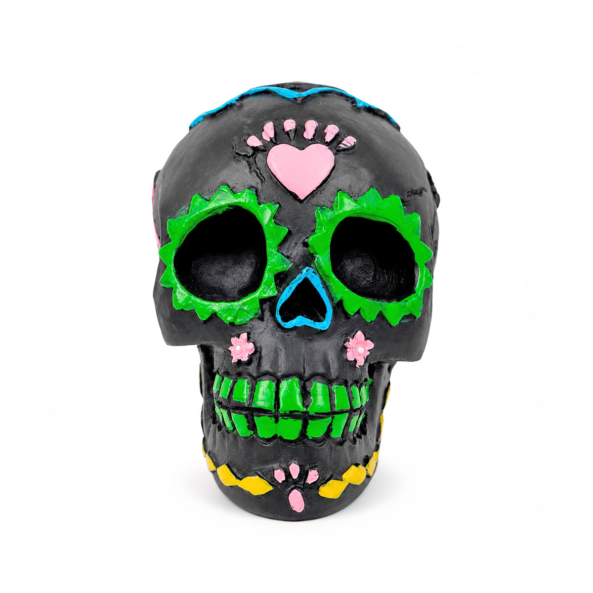 Calavera Figura de Cerámica, Color Negro