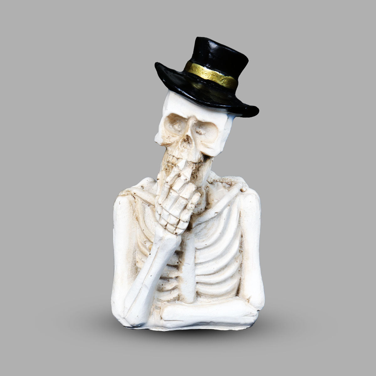 Figura de Cerámica, Esqueleto con Sombrero